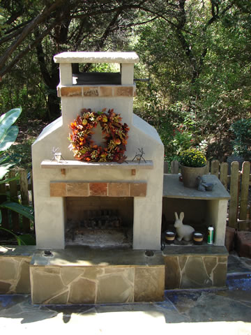 Newberry Landscape Outdoor Fireplace